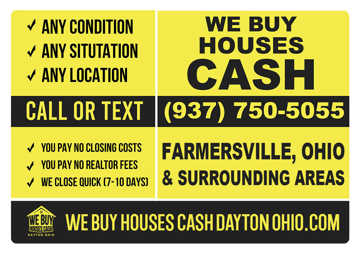 Sell My House Fast Farmersville Ohio