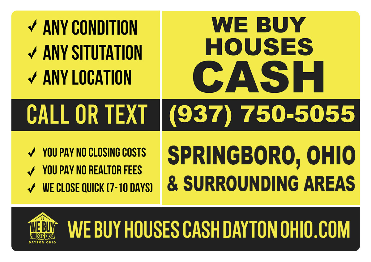 Sell My House Fast Springboro Ohio